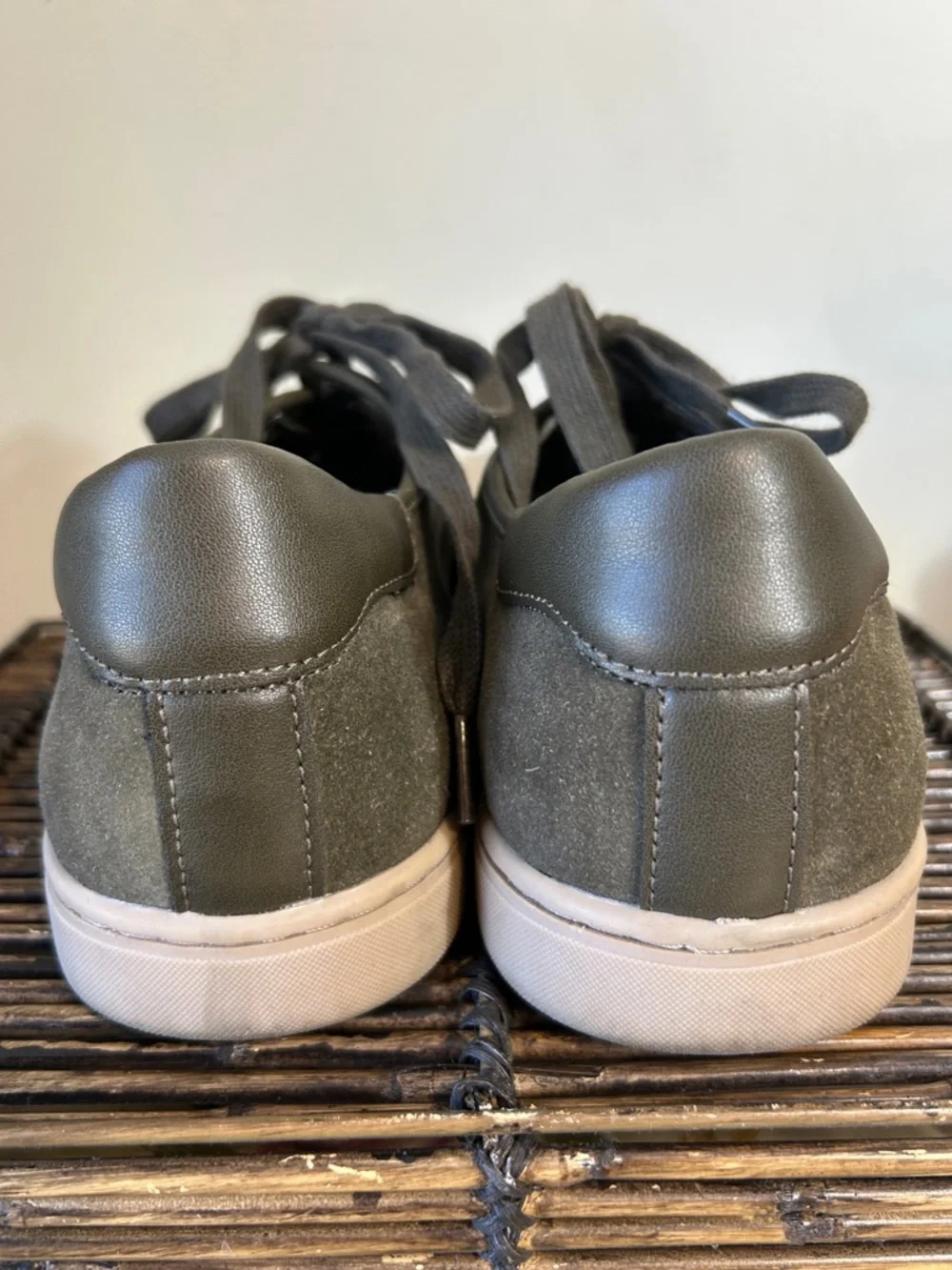 Vionic Olive Green Jerome Suede Low-Top Suede Sneakers